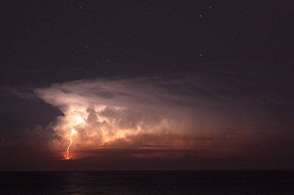 thunderstorm at sea, haifa 2012